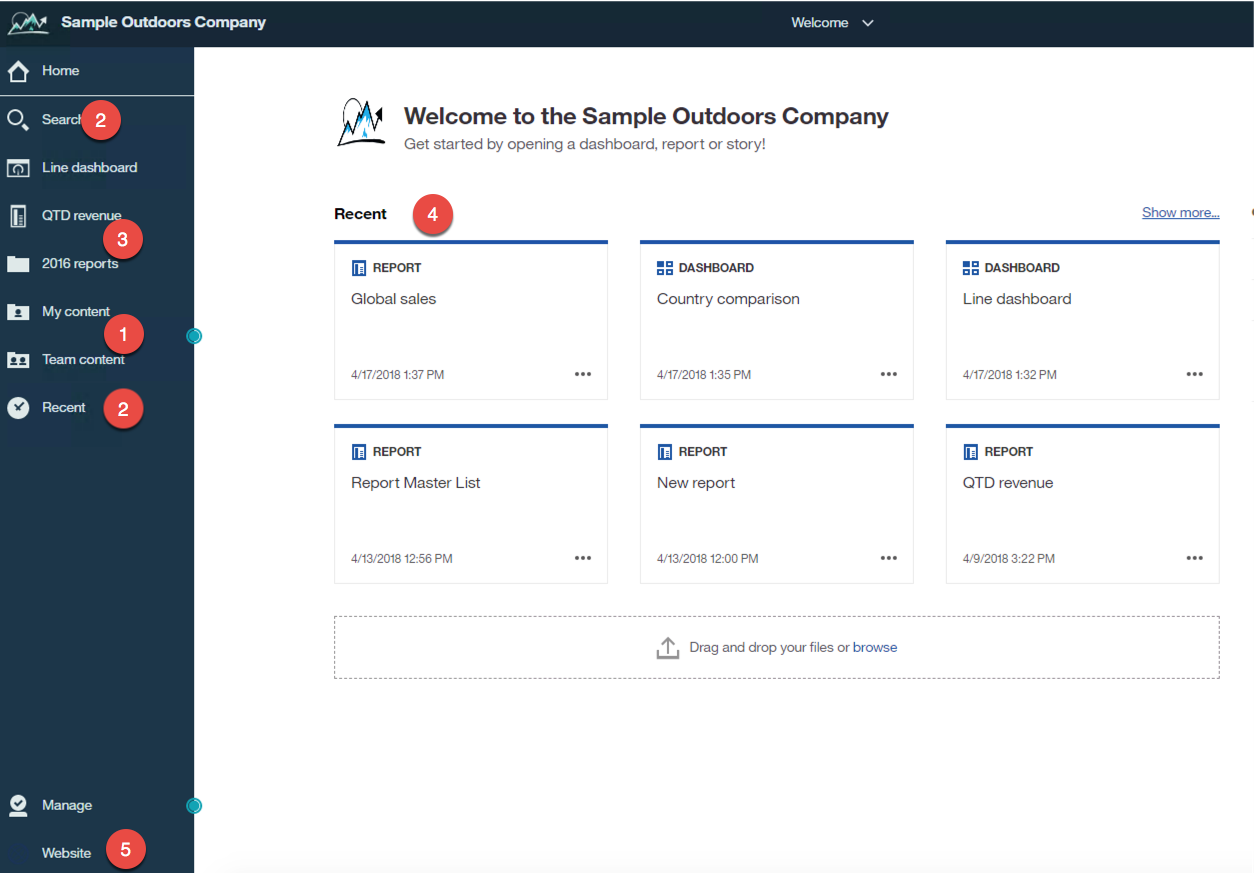 Cognos 11 Portal Tab
